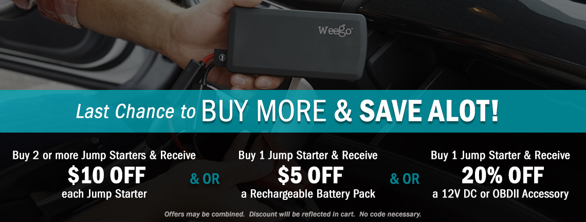 Buy more save more - deals on weego jump starters