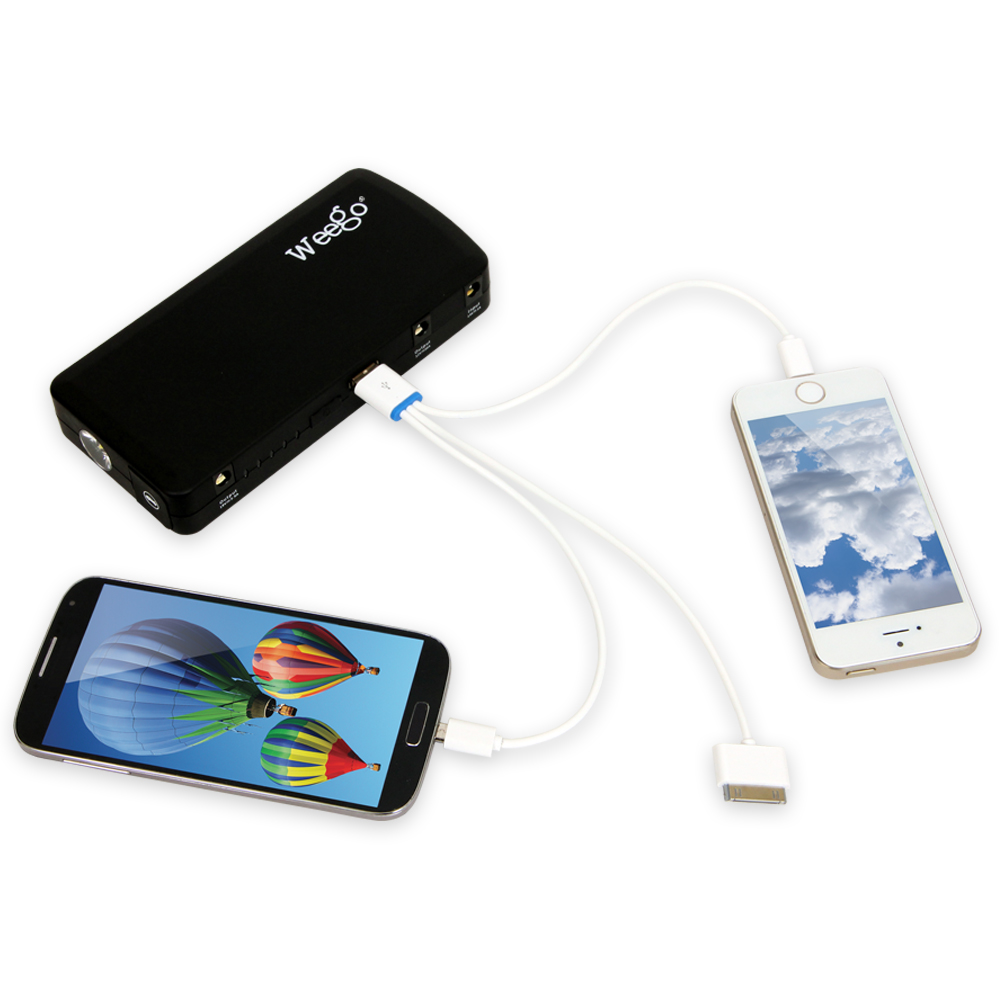 Portable cell phone chargers