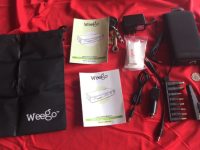 Weego JS12 comes equipped with instruction manuals, drawstring carrying case, car and wall chargers, and clamps