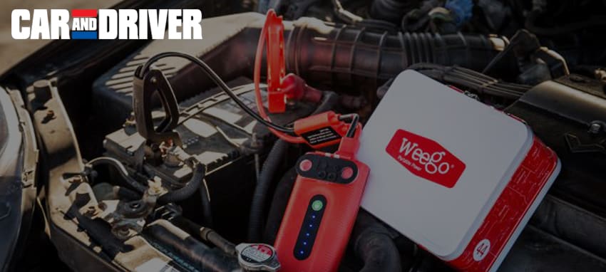 Car and Driver reviews Weego's newest Jump Starter 44: Weego Portable Jump-Start Battery Pack Aims to Keep You on the Road