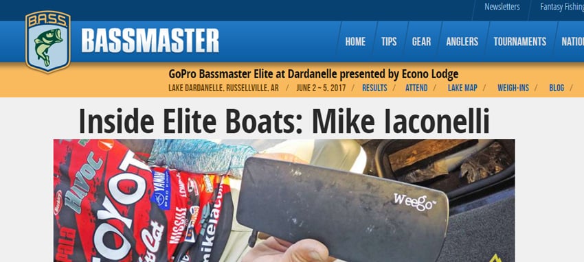 Bassmaster Mike Iaconelli Keeps a Weego JS18 Onboard