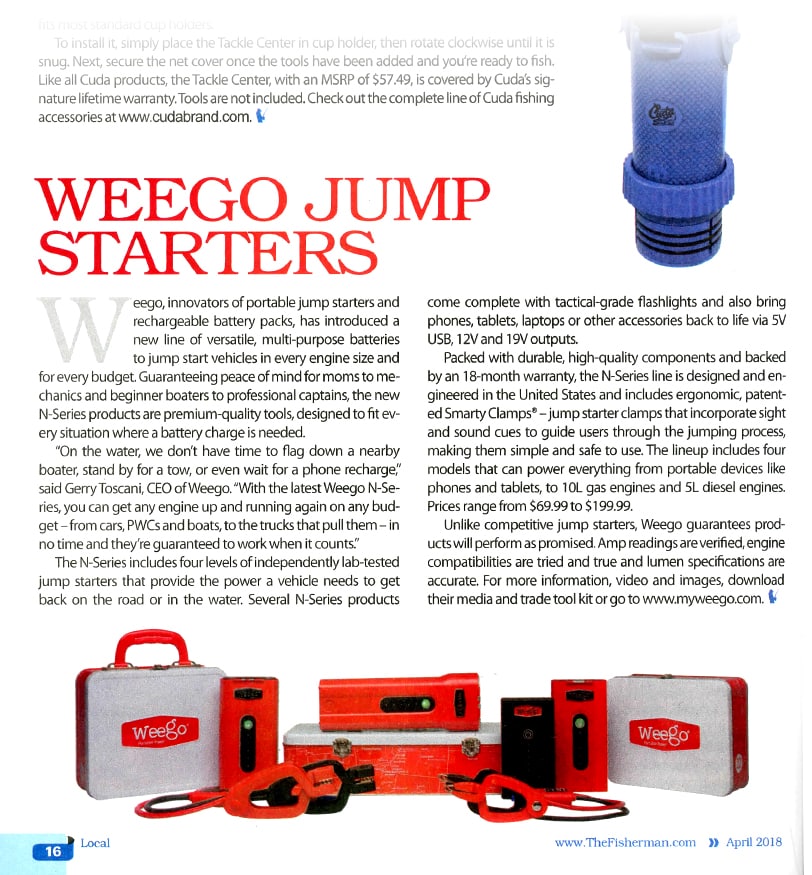 The Fisherman Magazine Highlight Weego Jump Starters