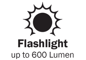 Flashlight up to 600 Lumen