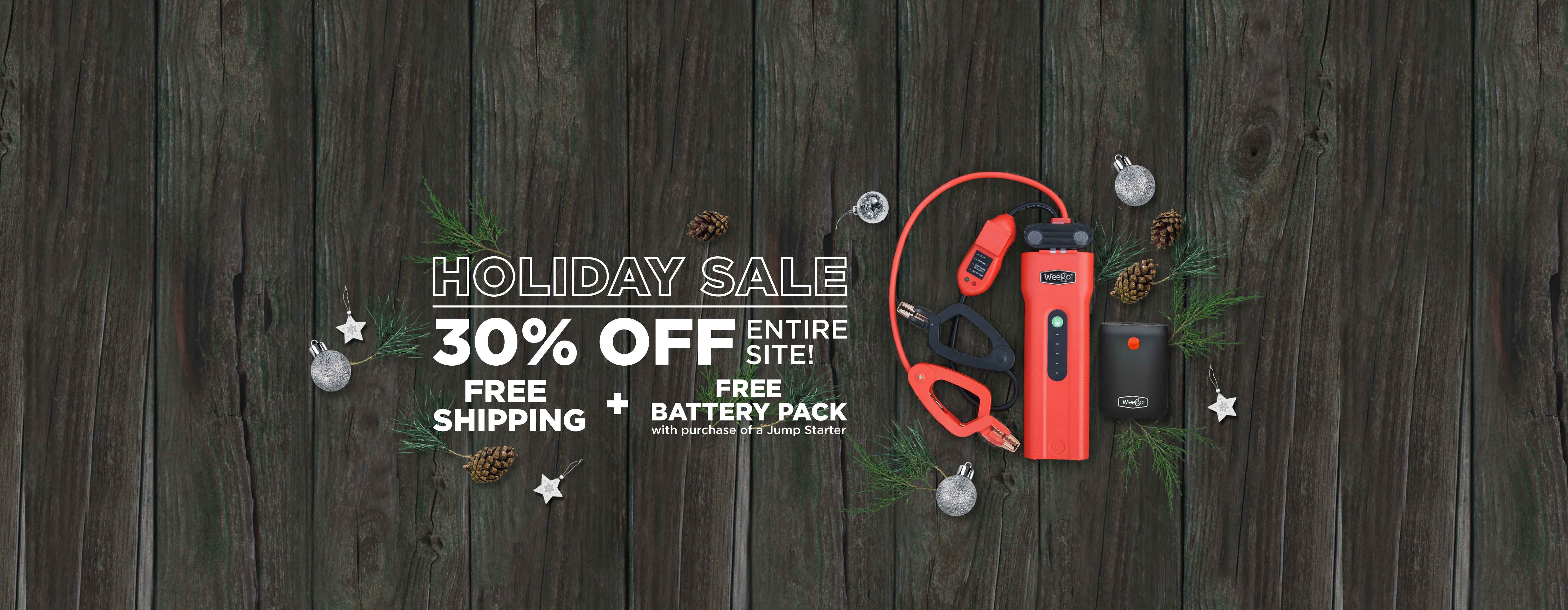 Weego Jump Starters - 30% OFF + Free Battery Pack + Free Shipping